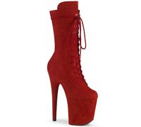 Pleaser Flamingo 1050FS Faux Suede 8 Inch Mid-Calf Platform Pole Dancing Boots