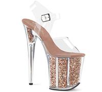 Pleaser FLAMINGO-808G Clr/Rose Gold Glitter UK 5 (EU 38)