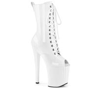 Pleaser High Heel Lace Up Platform Peeptoe 8 Inch Ankle Boots Enchant 1041