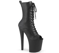 Pleaser High Heel Lace Up Platform Peeptoe 8 Inch Ankle Boots Enchant 1041