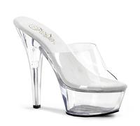 Pleaser Kiss-201 Clear / Clear Ladies Stiletto Heel Slide Pole Dance Shoes