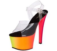 Pleaser RAINBOW-308UV Clr/Neon Multi UK 3 (EU 36)