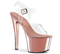 Pleaser SKY-308 Clr/Rose Gold Chrome UK 8 (EU 41)