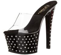 Pleaser STARDUST-701 Clr/Blk UK 5 (EU 38)