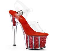 Pleaser Stiletto High Heel Platform 7" Glitter Dancing Sandals Adore 708G