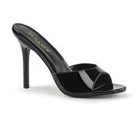 Pleaser Women's Clas01/b Slide Sandal, Black Patent, 8 M US