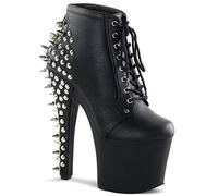 Pleaser Women's Fearless-700-28 Platform Boot,Black Polyurethane/Black Matte,7 M US