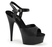 Pleaser DELIGHT-609 Blk Faux Leather/Blk Matte UK 2 (EU 35)