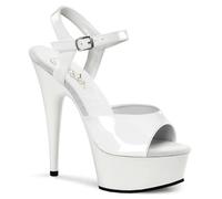 Pleaser Womens Sandals DELIGHT-609 Wht Pat/Wht