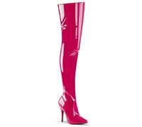 Pleaser Women's Seduce-3010 Thigh High Boot,Hot Pink Patent,16 M US