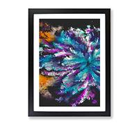Pleasing The Angels Abstract Framed Wall Art Print A2 Black
