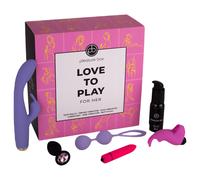 Pleasure Box Love to Play - Vibrator Set - 6 Pieces (Pink-Purple)