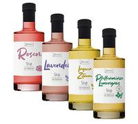 Pleasure syrup tasting set 4X 350ml - Premium syrup from Lake Constance - Syrup for hot days to enjoy ice-cold - Ideal as a gift