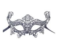 PleasureBox Sexy Fetish Eye Mask Lace Look Open Eye Fetish Fantasy Mask, Black