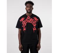 Pleasures Mens Oversized Dragon Heavyweight T-Shirt - Colour: Black - Size: Small Small