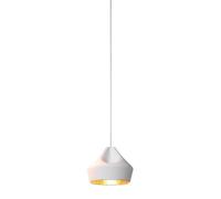 Pleat Box Pendant 24 White & Gold