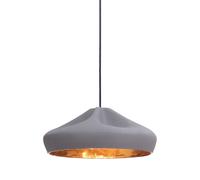 Pleat Box Pendant 36 Grey & Gold