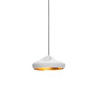 Pleat Box Pendant 36 White & Gold