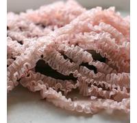 Pleat Lace Trim Ruffled Crumple Chiffon Pleated Fabric Ribbon Cuff Collar Dress, Clothing Sewing Material-Dark pink-2yards