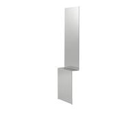 Pleat Mirror 227x57 cm Polished Steel