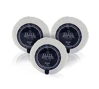 Pleat Wrapped Mini Hotel Soap Luxury Bath Soaps Travel Small Bath Soap Mini Soaps Bathroom Soap Round Hotel Bar Soap Individually Wrapped Elite 15 Gram Soap for Guest House Hotels B&B Pack of 50