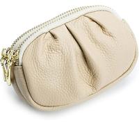 Pleated Bag Women Coin Purse Double Zipper Change Wallets Women Housekeeper Card (Color : C, Size : 13 * 9.5 * 8cm)