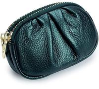 Pleated Bag Women Coin Purse Double Zipper Change Wallets Women Housekeeper Card (Color : C, Size : 13 * 9.5 * 8cm)