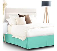 Pleated Bed Skirt, Easy Fit Bed Skirt, 14? Inch Drop Bed Skirt, Soft Double Brushed Premium Microfiber Ruffle Bed Skirt, Bedskirt with Split Corners (Mint Green,Double)