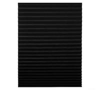 Pleated Blackout Curtains with Nonwoven Material, Easy to Cut and Install, Adjustable Clips, Designed to Fit Various Window or Door Sizes (Black 60x150cm)