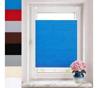 Pleated Blind 68 x 120 cm Temporary Black Out Instant Stick on No Drill Blind, Easy Fit Install No Drill Top Down Bottom up Cellular Pleated for Bedroom, Bathroom, Blue