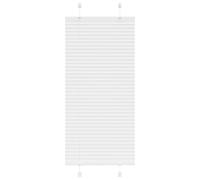 vidaXL Pleated Blind White 65x100 cm Fabric Width 64.4 cm Polyester