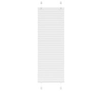 vidaXL Pleated Blind White 50x150 cm Fabric Width 49.4 cm Polyester