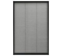 - Pleated Blind for Windows Aluminium Anthracite 80 x 160 cm Fly Screen Mosquito Net Window Door Balcony Door Patio Door