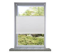 vidaXL White Plisse Blind 40x200 cm | Wave-Inspired Pleated Design | Adjustable Sun and Vision Shield | Clamping Holder Installation | Variety Easy Care and Maintenance