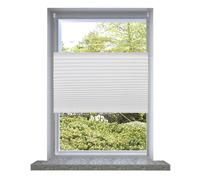 vidaXL Plisse Blind - 100x150cm, Adjustable Light Filtering Pleated Shade, Modern Design, Easy Mounting White Blind for Offices & Homes