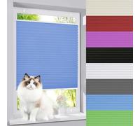 Pleated Blinds 30x130 cm, No Drill, Easy Installation, Light Filtering & Blackout, Perfect for Windows & Doors, Elegant Blue Color
