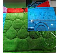 Pleated Border Template for Quilting Fits Inside FMQ Grip 5