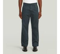 Pleated Chino Relaxed - Dark blue - Men 35-34