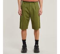 Pleated Chino Short - Green - Men 31