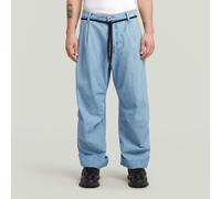 Pleated Denim Jeans - Light blue - Men 28-32
