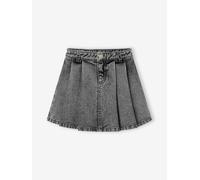 Pleated Denim Skirt, for Girls denim grey