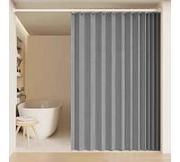 Pleated Folding Door Curtain with Magnetic Closure Home Room Darkening Privacy Drapes Adjustable Teles Rod Closet Door Ains for 240x200cm Spaces