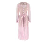 Pleated Georgette Midi Dress, female, Self Portrait, Shirt Dresses, Pink, XS, Dresses XS