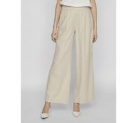 Pleated High Waist Wide Leg Trousers Light Beige