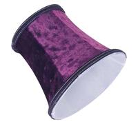 Pleated Lampshade Cloth Light Cover for E14 E27 Ceiling Lamps | Purple Vintage Bell Shape, Clip on Mounting with Firm Bracket, Indoor Kitchen Island Lighting