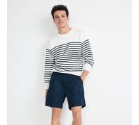 Pleated Linen/Cotton Shorts lands end Dark Navy 36