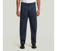 Pleated Loose Tapered Chino - Dark blue - Men 29-30