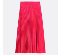 Pleated Maxi Skirt Red Striped/Pink