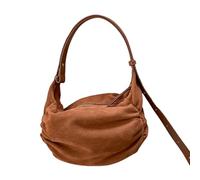 Pleated PU Leather Dumpling Bags With Spacious Compartment For Women Elegant Single Shoulder Bags Crossbody Purse Large Shopping Bag