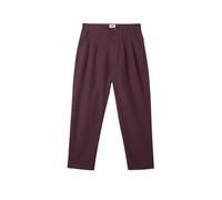 Pleated Rayon Trousers Tapered Leg - female - Obey - Straight Trousers - Red - W30 - Trousers W30